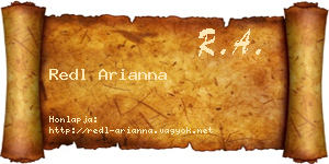 Redl Arianna névjegykártya